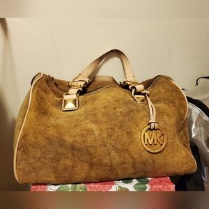 Michael Kors Grayson Suede Satchel  *FLAWS INSIDE
